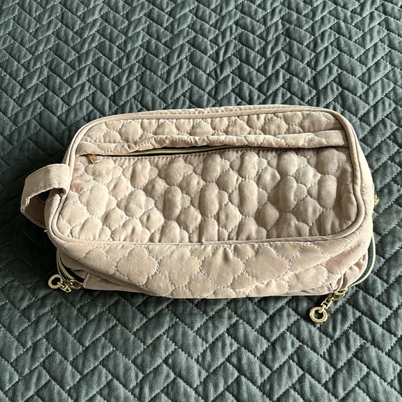 Makeup Toiletry Bag With Handle and for Makeup Brushes. Rose color - Picture 5 of 5